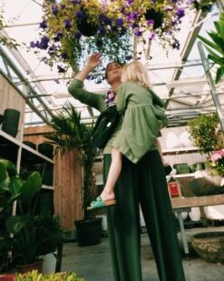 La Banane Babette En Velours Côtelé - Vert Nuit -Bijoux Magasin 2301A3 1