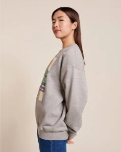 Le Sweatshirt Motel Amour En Coton Bio - Gris Chiné 13 Le Sweatshirt Motel Amour En Coton Bio - Gris Chiné -Bijoux Magasin 23285F 1