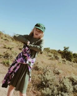 La Robe Romy Enfant En Lyocell - Vert Sauge