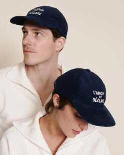 La Casquette L'amour Est Déclaré En Velours Côtelé - Navy