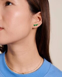 Bijoux Magasin -Bijoux Magasin 23SBouclesd oreillesClarisseemailvert Sweatl amoural infinifemme emoiemoi 23 2924web