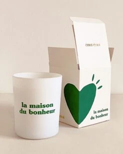 La Bougie La Maison Du Bonheur En Cire Végétale - Senteur Ambre - Vert Sapin