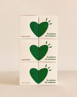 La Bougie La Maison Du Bonheur En Cire Végétale - Senteur Ambre - Vert Sapin -Bijoux Magasin 23SBougielamaisondubonheurvertemoiemoi IMG 7616web