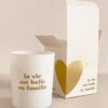 La Bougie La Vie Est Belle En Famille En Cire Végétale - Senteur Orange Canelle - Doré -Bijoux Magasin 23SBougielavieestbelleenfamilledoreemoiemoi IMG 7624web