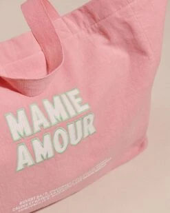 Le Cabas Brodé Mamie Amour - Rose -Bijoux Magasin 23SCabasmamieamouremoiemoiTOPSHOT 27 354web