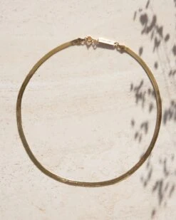 Le Collier Chaîne Serpent Doré à L'or Fin 24 Carats -Bijoux Magasin 23SChaineserpent40cm1web