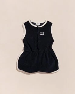 La Mini Combinaison Mini Cool En éponge De Coton Bio - Bleu Nuit