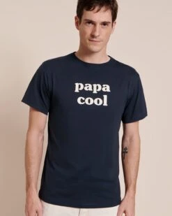 Le T-shirt Papa Cool En Coton Bio - Charbon