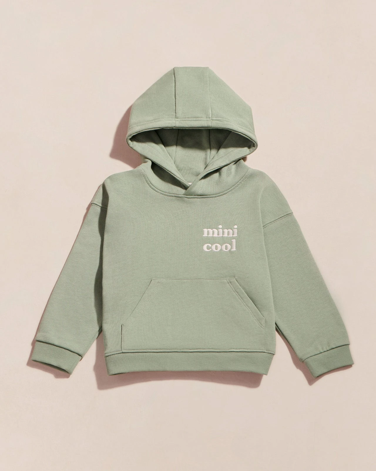 Le Hoodie Brodé Mini Cool En Coton Bio - Olive 3 Le Hoodie Brodé Mini Cool En Coton Bio - Olive