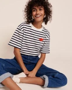 La Marinière Cœur-à-cœur Femme - Ivoire