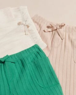 Le Pantalon Lars Côtelé En Coton Bio - Vert -Bijoux Magasin 23SPantalonLarslattecremevertemoiemoi 20 1055web