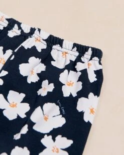 Le Pantalon Pia En Coton Bio - Anémones Bleu Nuit -Bijoux Magasin 23SPantalonPiaanemonesemoiemoi 36 640web