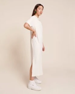 La Robe Roxane En Lyocell Côtelé - Blanc -Bijoux Magasin 23SRobeRoxanefemme Colliermaillonsdore Bouclesd oreillesBigLoveemailvert emoiemoi 28 3223web