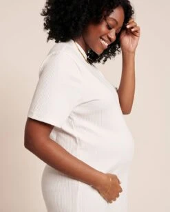 La Robe Roxane En Lyocell Côtelé - Blanc -Bijoux Magasin 23SRobeRoxanefemme emoiemoi 23 2433web