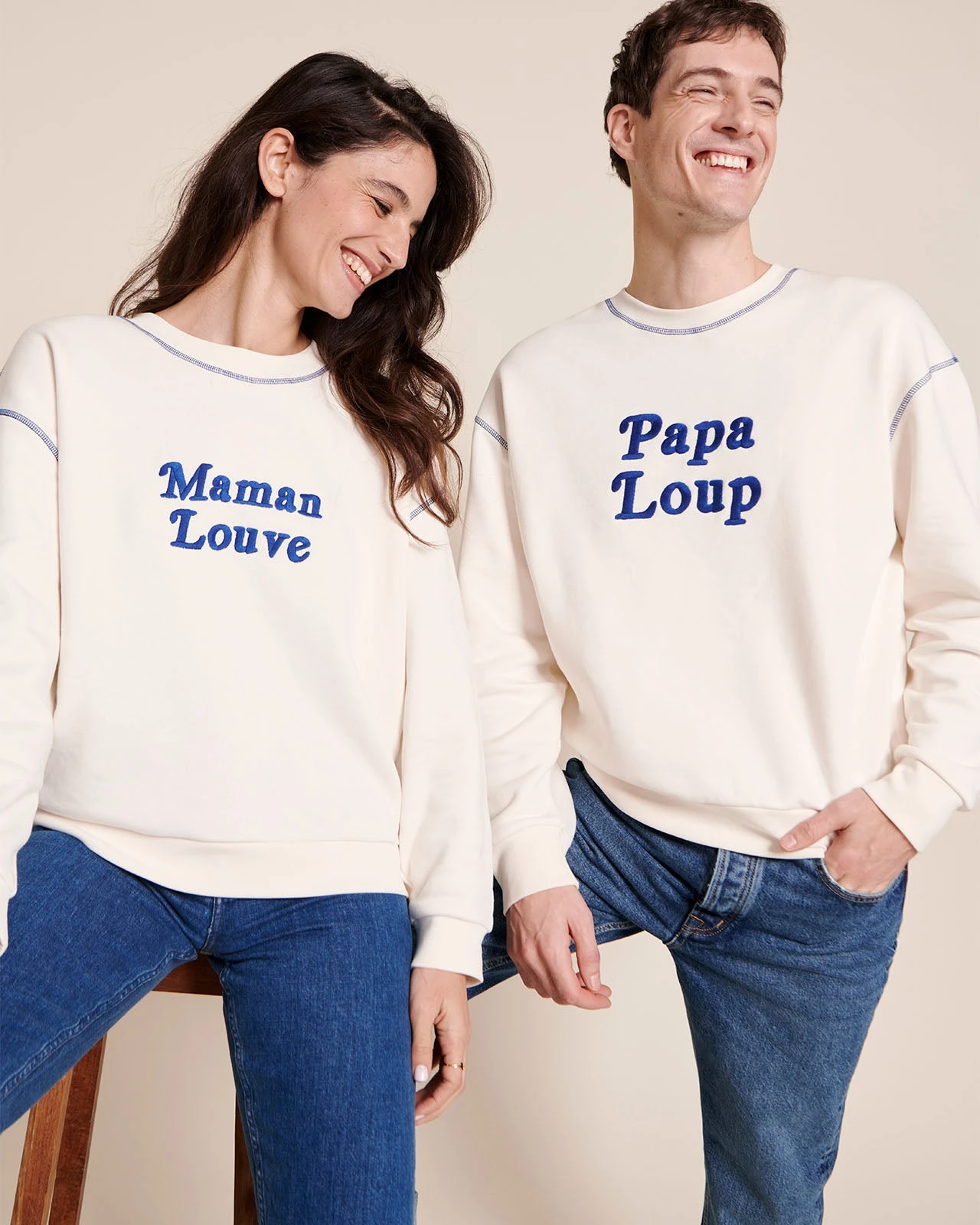 Le Sweat Maman Louve En Coton Bio - Blanc 6 Le Sweat Maman Louve En Coton Bio - Blanc – Image 4