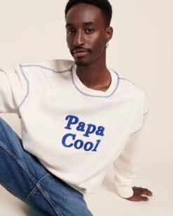 Le Sweat Papa Cool En Coton Bio - Blanc