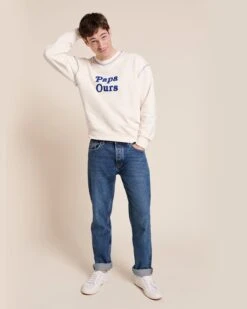 Le Duo De Sweats Papa Ours X Petit Ours En Coton Bio - Blanc -Bijoux Magasin 23SSweatblancpapaourshomme emoiemoi 13 1390web ddcec4fb e732 4f76 8bf5 6f24cefa76b2