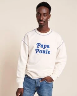 Le Sweat Papa Poule En Coton Bio - Blanc 13 Le Sweat Papa Poule En Coton Bio - Blanc -Bijoux Magasin 23SSweatblancpapapoulehomme emoiemoi 08 645web