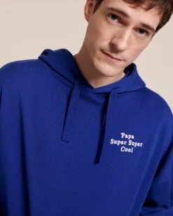 Le Hoodie Papa Super Super Cool - Bleu