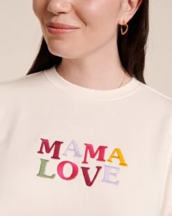 Le Sweat Club Mama Love En Coton Bio - Crème -Bijoux Magasin 23SSweatmamaloveclub emoiemoi LOOK26 2602web