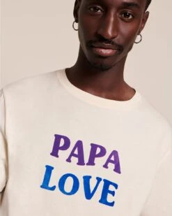 Le Duo De T-shirts Papa Love X Baby Love En Coton Bio - Crème -Bijoux Magasin 23ST shirtFamillelovecosmic PapaLoveCosmic2 emoiemoiweb