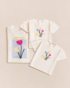 Le Duo De T-shirts Mama Of Two X Baby Flower - Tulipes