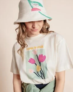 Le T-shirt Mama Of Four En Coton - Tulipes
