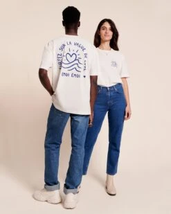 Le T-shirt Vague De Love Unisexe En Coton Bio - Blanc -Bijoux Magasin 23ST shirtVaguedelovehomme t shirtvaguedelovefemme jeanindigo emoiemoi LOOK51 5464web
