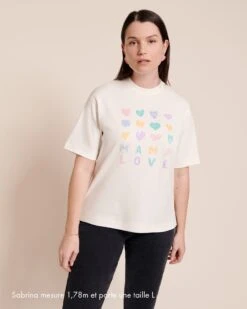 Le Duo De T-shirts Papa X Mama Love En Coton Bio - Blanc -Bijoux Magasin 23ST shirtcoeursmamalovefemme loverunsthewold jeanblackstone bouclesd oreillesbigloverose emoiemoi LOOK41 3519legendeweb
