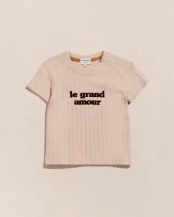 Le T-shirt Le Grand Amour Enfant En Coton Bio - Latte