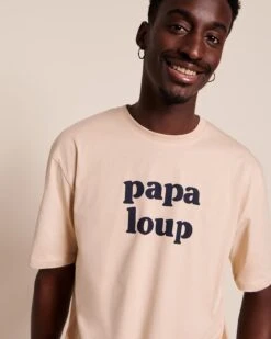 Le T-shirt Papa Loup En Coton Bio - Latte -Bijoux Magasin 23ST shirtfamilleloup T shirtpapalouplatte emoiemoi 48 5232web