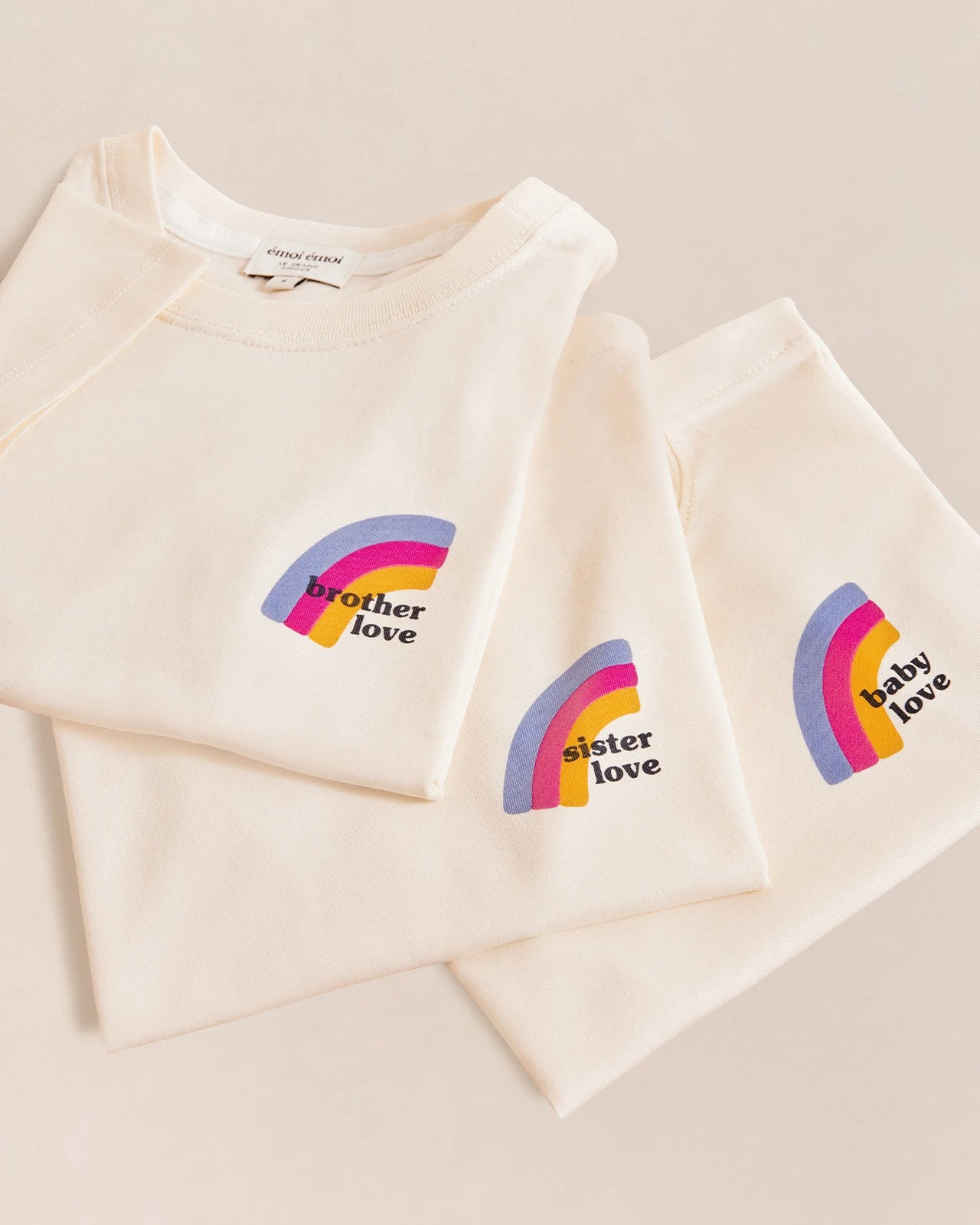 Le T-shirt Rainbow Baby Love En Coton Bio - Ivoire 7 Le T-shirt Rainbow Baby Love En Coton Bio - Ivoire â Image 5