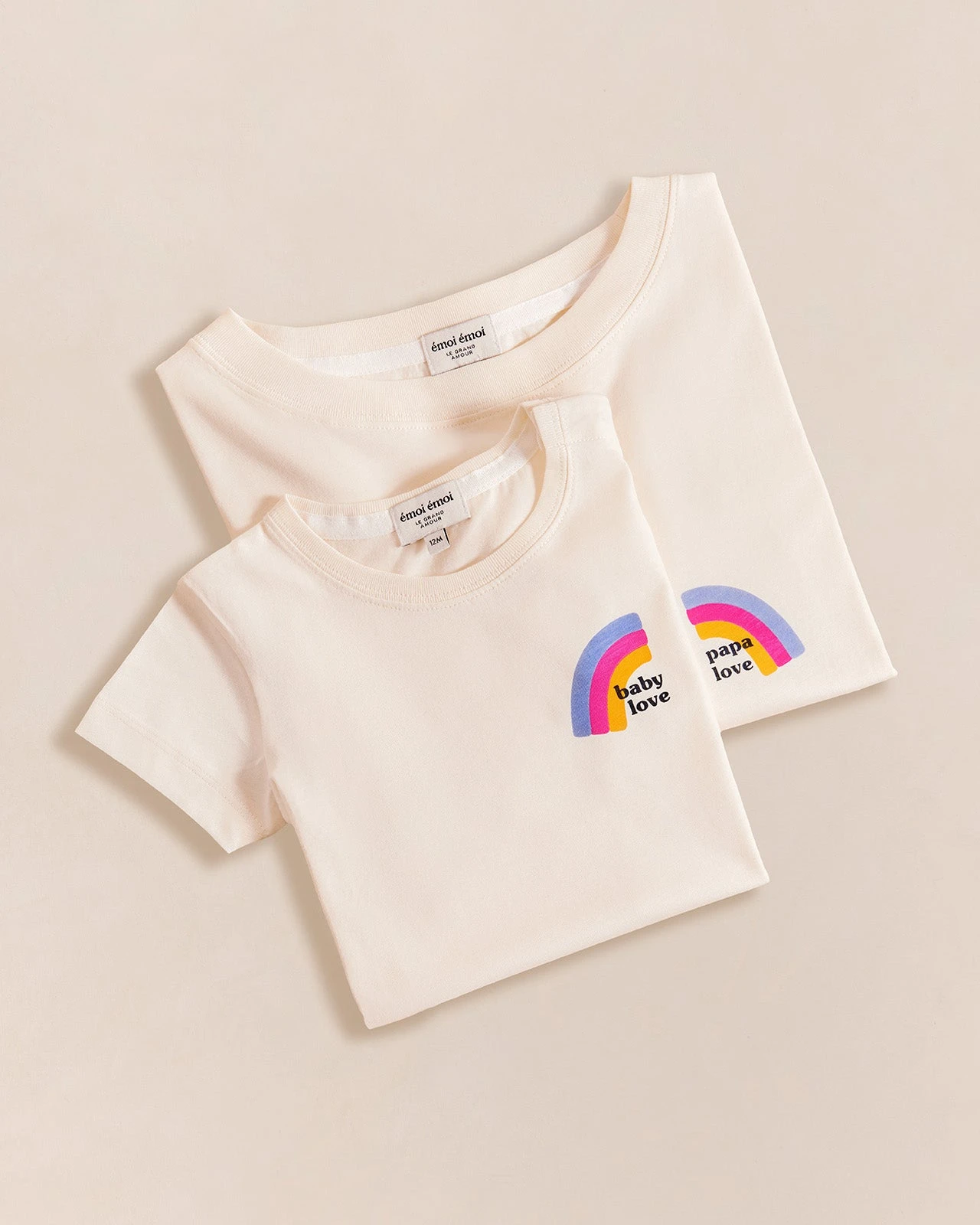Le T-shirt Rainbow Baby Love En Coton Bio - Ivoire 5 Le T-shirt Rainbow Baby Love En Coton Bio - Ivoire â Image 3