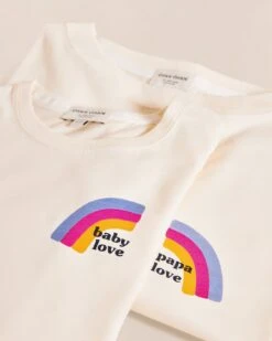 Le Duo De T-shirts Rainbow Papa Love X Baby Love - Ivoire -Bijoux Magasin 23ST shirtfamilleloverainbow T shirtbabyloverainbow emoiemoi 25 01 220651web