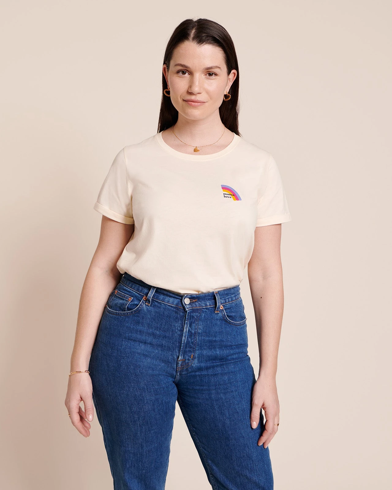 Le T-shirt Rainbow Mama Love En Coton Bio - Ivoire 10 Le T-shirt Rainbow Mama Love En Coton Bio - Ivoire – Image 8