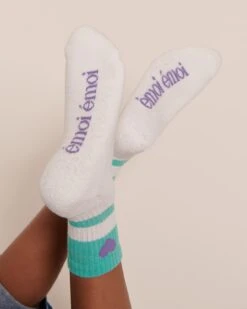 Les Chaussettes Love Runs The World Adulte - Blanc -Bijoux Magasin 23Schaussettescoeur loverunstheworld emoiemoiLOOK18 1881web