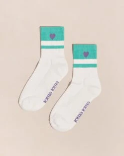 Les Chaussettes Love Runs The World Adulte - Blanc