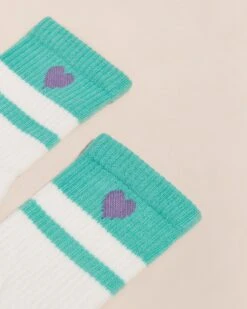 Les Chaussettes Love Runs The World Adulte - Blanc -Bijoux Magasin 23Schaussettescoeur loverunstheworld emoiemoi TOPSHOT 43 866web