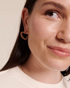 Les Créoles Cœur - Dorées à L'or Fin 24 Carats 11 Les Créoles Cœur - Dorées à L'or Fin 24 Carats -Bijoux Magasin 23Screolescoeur emoiemoiLOOK26 2611web