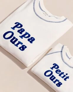 Le Duo De Sweats Papa Ours X Petit Ours En Coton Bio - Blanc -Bijoux Magasin 23Ssweatblancpapaourshomme petitoursenfant signature emoiemoi 19 1031web