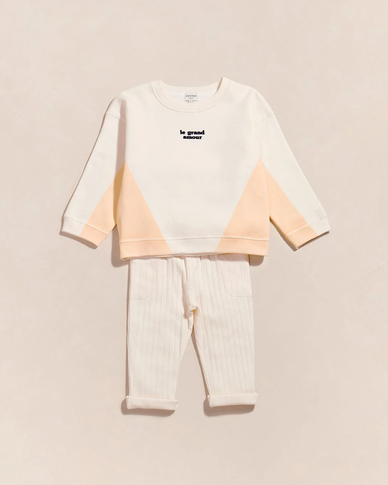 Le Sweat Le Grand Amour Enfant - Jaune/crème 6 Le Sweat Le Grand Amour Enfant - Jaune/crème – Image 4