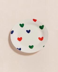 L'assiette Coeurs All-over En Porcelaine