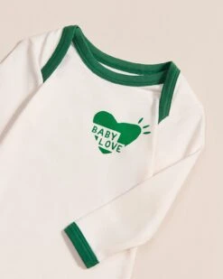 Le Body Coeur Baby Love En Coton Bio - Crème
