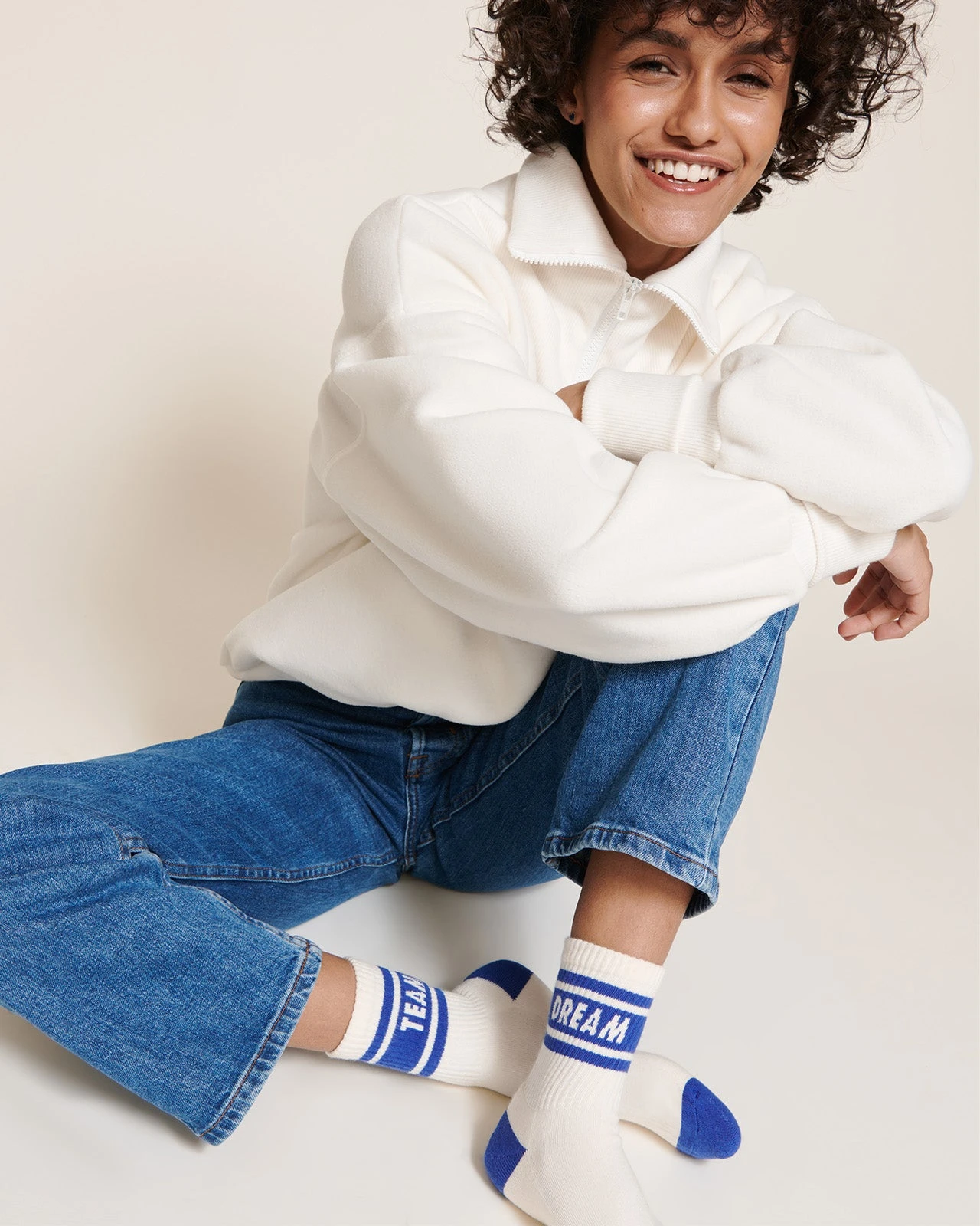 Les Chaussettes Dream Team - Crème 4 Les Chaussettes Dream Team - Crème – Image 2