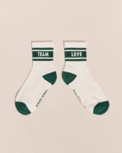 Les Chaussettes Love Team - Crème