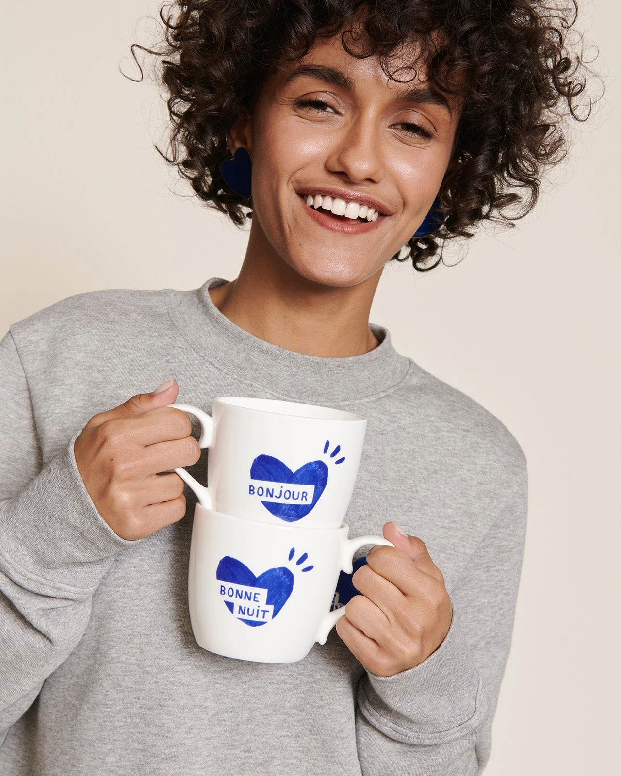 Le Duo De Mugs Bonjour X Bonne Nuit - Bleu 3 Le Duo De Mugs Bonjour X Bonne Nuit - Bleu