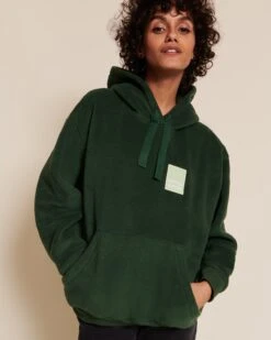 Le Hoodie Mother Nature En Polaire Recyclée - Vert Nuit