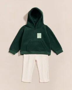 Le Hoodie Wood Kid En Polaire Recyclée - Vert Nuit -Bijoux Magasin 23WPolaireverteHoodievertWoodkid pantalonlarsivoire emoiemoi 03 514web