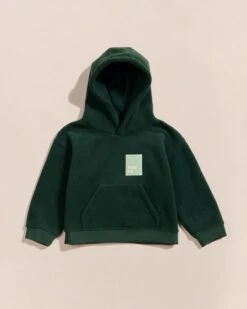 Bijoux Magasin 19 Le Hoodie Wood Kid En Polaire Recyclée - Vert Nuit