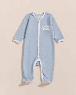 Le Pyjama Bébé Dream Team En Coton Bio Nid D'abeille - Bleu